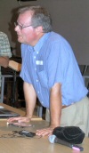 Mike Roche answering questions.